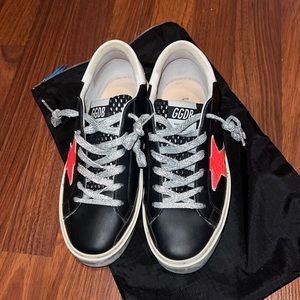 Golden Goose HiStars black and pink